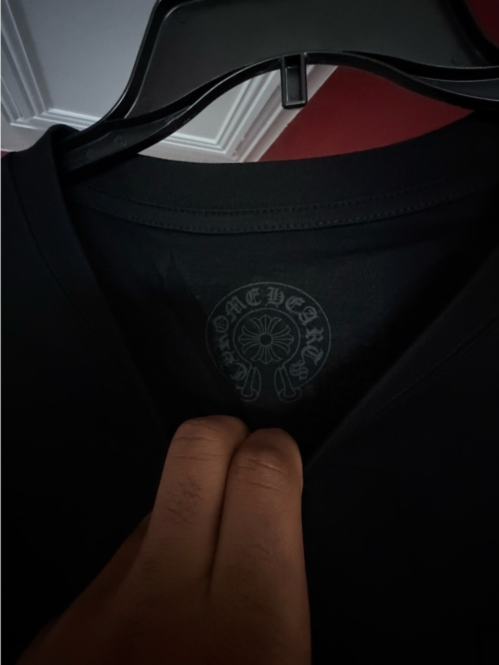 Chrome Hearts Black Tee with Subtle Circular Logo